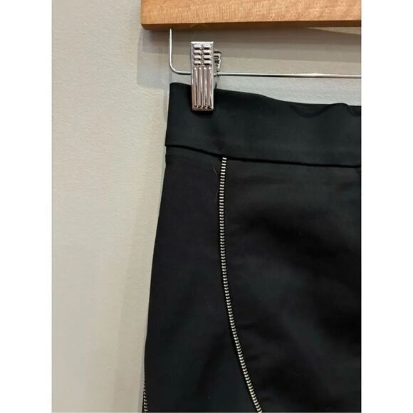 Zara S black zippered trim hi-lo flounce skirt - Picture 6 of 6